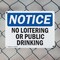 Signmission No Loitering Or Public Drinking OSHA Notice Sign, Plastic, 10in W x 7in L, 2PK OS-2PACK-NS-P-710-L-14698 - alternate 6